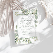Elegant Greenery Eucalyptus Botanical Wedding Kaart