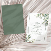 Elegant Greenery Eucalyptus Botanical Wedding Save The Date