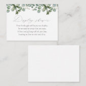 Elegant Greenery Eucalyptus Display Shower Informatiekaartje (Voorkant / Achterkant)