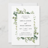 Elegant Greenery Eucalyptus Engagement Party Kaart (Voorkant)