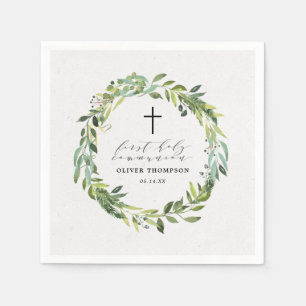 Elegant Greenery Eucalyptus First Community Paper Servet