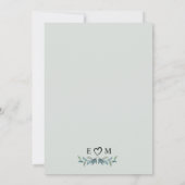 Elegant Greenery Eucalyptus Flower Wedding Kaart (Achterkant)