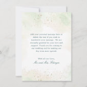 Elegant Greenery Eucalyptus Foto bruiloft Bedankkaart (Achterkant)