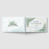 Elegant Greenery Eucalyptus Gold Geometric Wedding Gastenboek (Volledig)