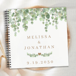 Elegant Greenery Eucalyptus Gold Wedding Guestbook Notitieboek