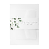 Elegant Greenery Eucalyptus Gold Wedding Uitnodigingen Wikkel (Voorkant Voorbeeld)
