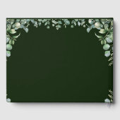 Elegant Greenery Eucalyptus Leaves Rustic Wedding Gastenboek (Achterkant)