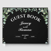 Elegant Greenery Eucalyptus Leaves Rustic Wedding Gastenboek (Voorkant)