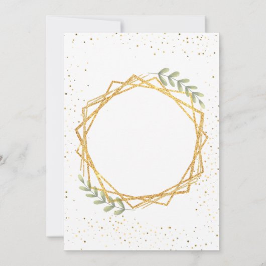 Elegant Greenery Eucalyptus Leaves Rustic Wedding Kaart (Achterkant)