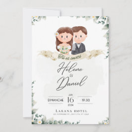Elegant Greenery Eucalyptus Leaves Rustic Wedding Kaart