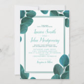 Elegant Greenery | Eucalyptus Leaves Weddenschap Kaart (Voorkant)