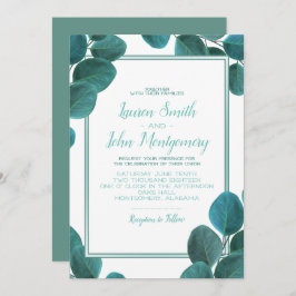 Elegant Greenery | Eucalyptus Leaves Weddenschap Kaart