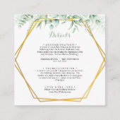 Elegant Greenery Eucalyptus Leaves Wedding Informatiekaartje (Voorkant)