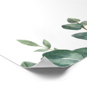 Elegant Greenery Eucalyptus Leaves Wedding Poster (Hoek)