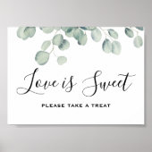 Elegant Greenery Eucalyptus Leaves Wedding Poster (Voorkant)