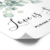 Elegant Greenery Eucalyptus Leaves Wedding Poster (Hoek)