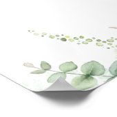 Elegant Greenery Eucalyptus Leaves Wedding Poster (Hoek)
