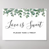 Elegant Greenery Eucalyptus Leaves Wedding Poster (Voorkant)
