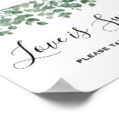 Elegant Greenery Eucalyptus Leaves Wedding Poster (Hoek)
