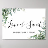 Elegant Greenery Eucalyptus Leaves Wedding Poster (Voorkant)