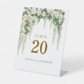 Elegant Greenery Eucalyptus Leaves Wedding Reclamebord Met Voetstuk (Voorkant)