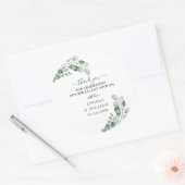Elegant Greenery Eucalyptus Leaves Wedding Ronde Sticker (Envelop)
