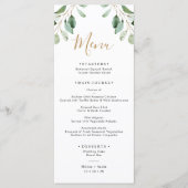 Elegant Greenery Eucalyptus Menu (Voorkant)