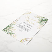 Elegant Greenery Eucalyptus Modern Vrijgezellenfee Folie Uitnodiging (Gedraaid)