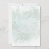 Elegant Greenery Eucalyptus Moss Sages Invitation Kaart (Achterkant)