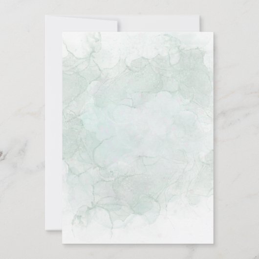 Elegant Greenery Eucalyptus Moss Sages Invitation Kaart (Achterkant)