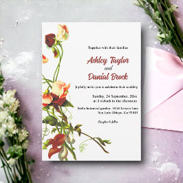 Elegant Greenery Eucalyptus Rozen Floral Wedding Kaart