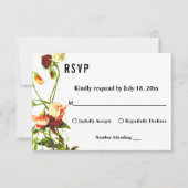 Elegant Greenery Eucalyptus Rozen Floral Wedding RSVP Kaartje (Voorkant)