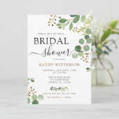 Elegant Greenery Eucalyptus Vrijgezellenfeest Kaart (Staand voorkant)