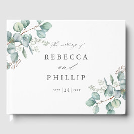 Elegant Greenery Eucalyptus Waterverf Wedding Gastenboek