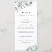 Elegant Greenery Eucalyptus Waterverf Wedding Menu (Voorkant)