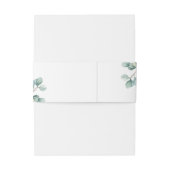 Elegant Greenery Eucalyptus Waterverf Wedding Uitnodigingen Wikkel (Achterkant Voorbeeld)