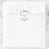Elegant Greenery Eucalyptus Weddenschap Hartelijk  Ronde Sticker (Tas)