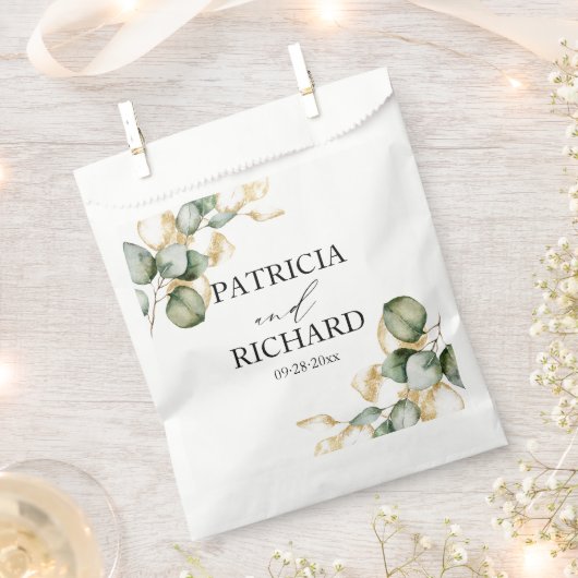 Elegant Greenery Eucalyptus Wedding Bedankzakje (Geknipt)
