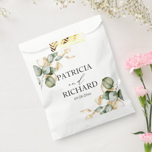 Elegant Greenery Eucalyptus Wedding Bedankzakje (Gezegeld)