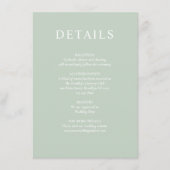 Elegant Greenery Eucalyptus Wedding Details Enclos Informatiekaartje (Voorkant)