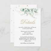 Elegant Greenery Eucalyptus Wedding Informatiekaartje (Voorkant / Achterkant)