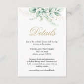 Elegant Greenery Eucalyptus Wedding Informatiekaartje (Voorkant)