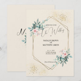Elegant Greenery Eucalyptus Wedding Invitation Kaart