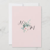 Elegant Greenery Eucalyptus Wedding Invitation Kaart (Achterkant)