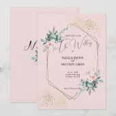 Elegant Greenery Eucalyptus Wedding Invitation Kaart (Voorkant / Achterkant)