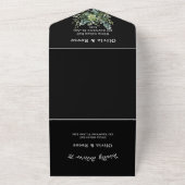 Elegant greenery eucalyptus WEDDING INVITATIONS All In One Uitnodiging (Buitenkant)