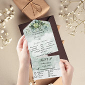 Elegant greenery eucalyptus WEDDING INVITATIONS All In One Uitnodiging