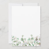 Elegant Greenery Eucalyptus Wedding Kaart (Achterkant)