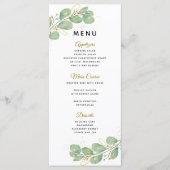 Elegant Greenery Eucalyptus Wedding Menu (Voorkant)