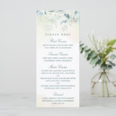 Elegant Greenery Eucalyptus Wedding Menu (Staand voorkant)